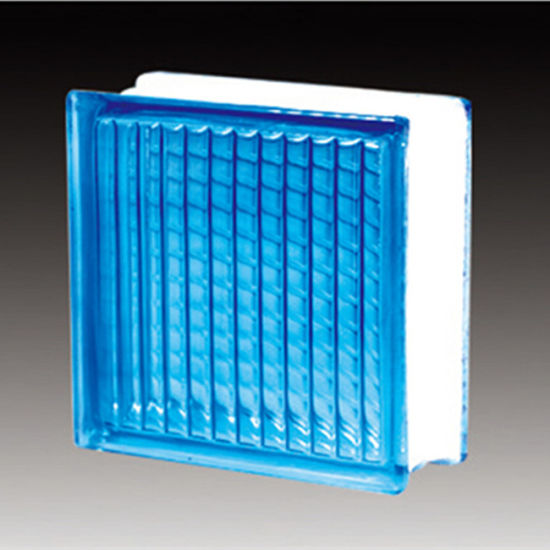 Blue Parallel Glass Block for Decorative Wall with High Quality