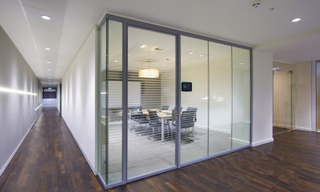 demountable glass office partition, transparent glass partition with pvc profile ,frameless glass types of wall partition 