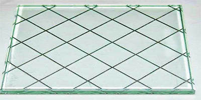 5mm Clear Diamond Wired Patterned Glass for Building Decoration