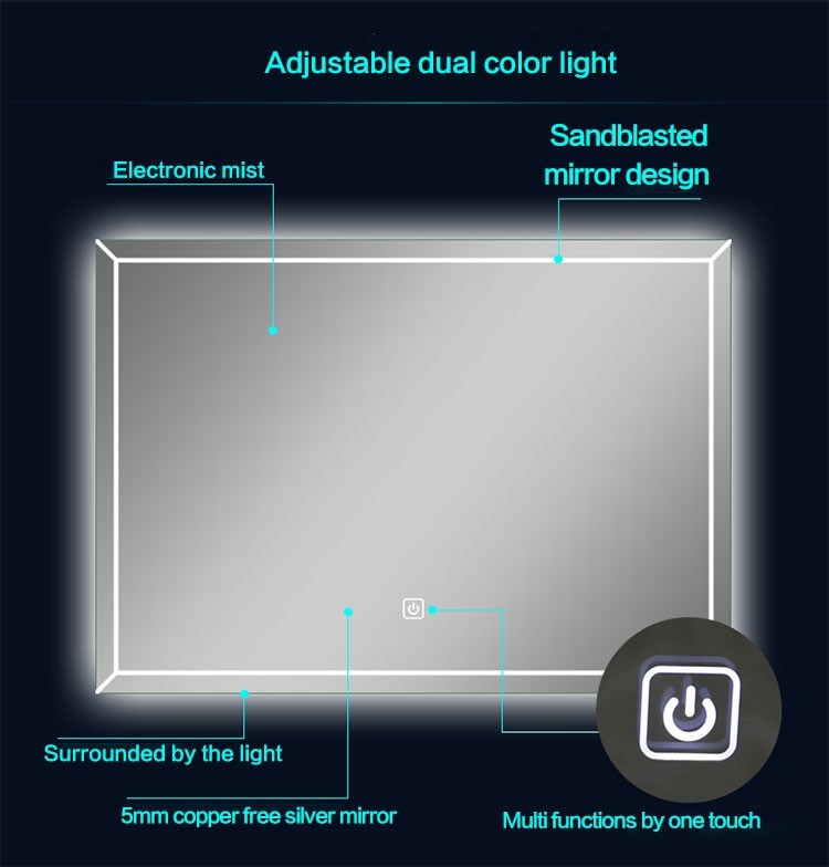 Professional Beauty Illuminated Bathroom Cheap Smart LED Mirror