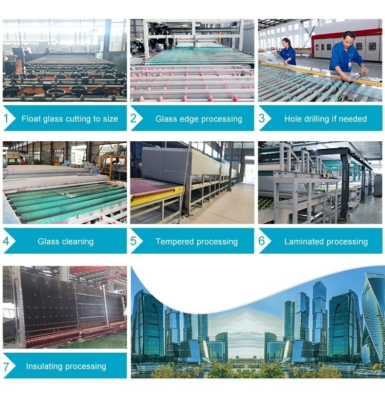 Factory Manufactory 6mm 8mm 10mm 12mm Buildings Window Clear Laminated Glass in China