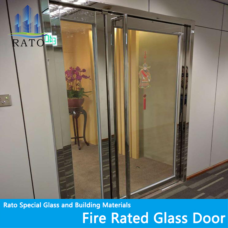 High Quality Flat Plate Stainless Steel Fireproof Dubai Hospital Glass Door System