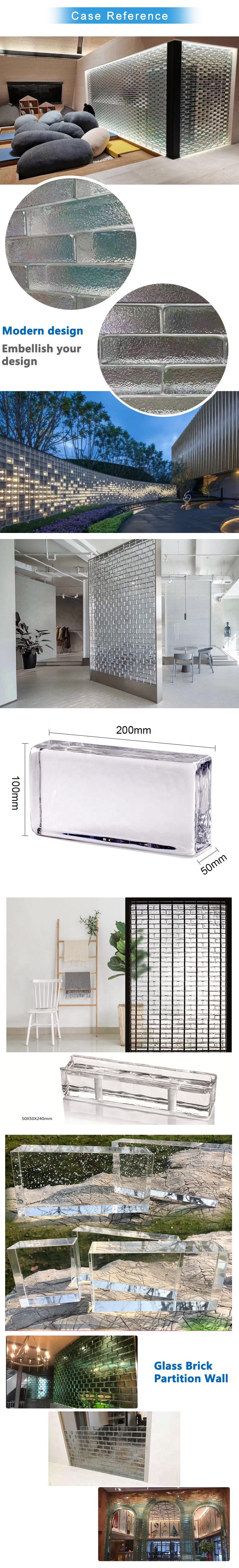 glass brick backsplash