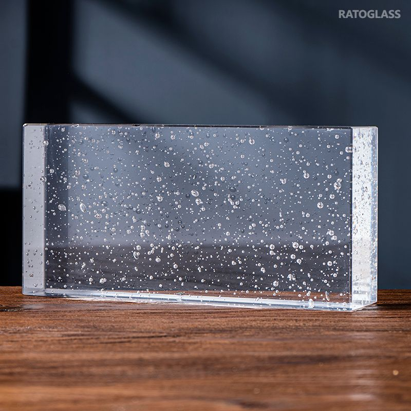 High Quality Hot Sale Crystal Glass Brick Bubble Glass Block Brick Glass