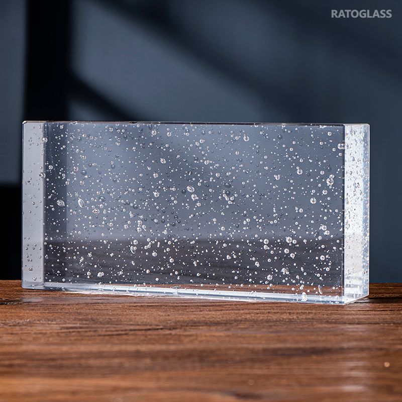 High Quality Hot Sale Crystal Glass Brick Bubble Glass Block Brick Glass