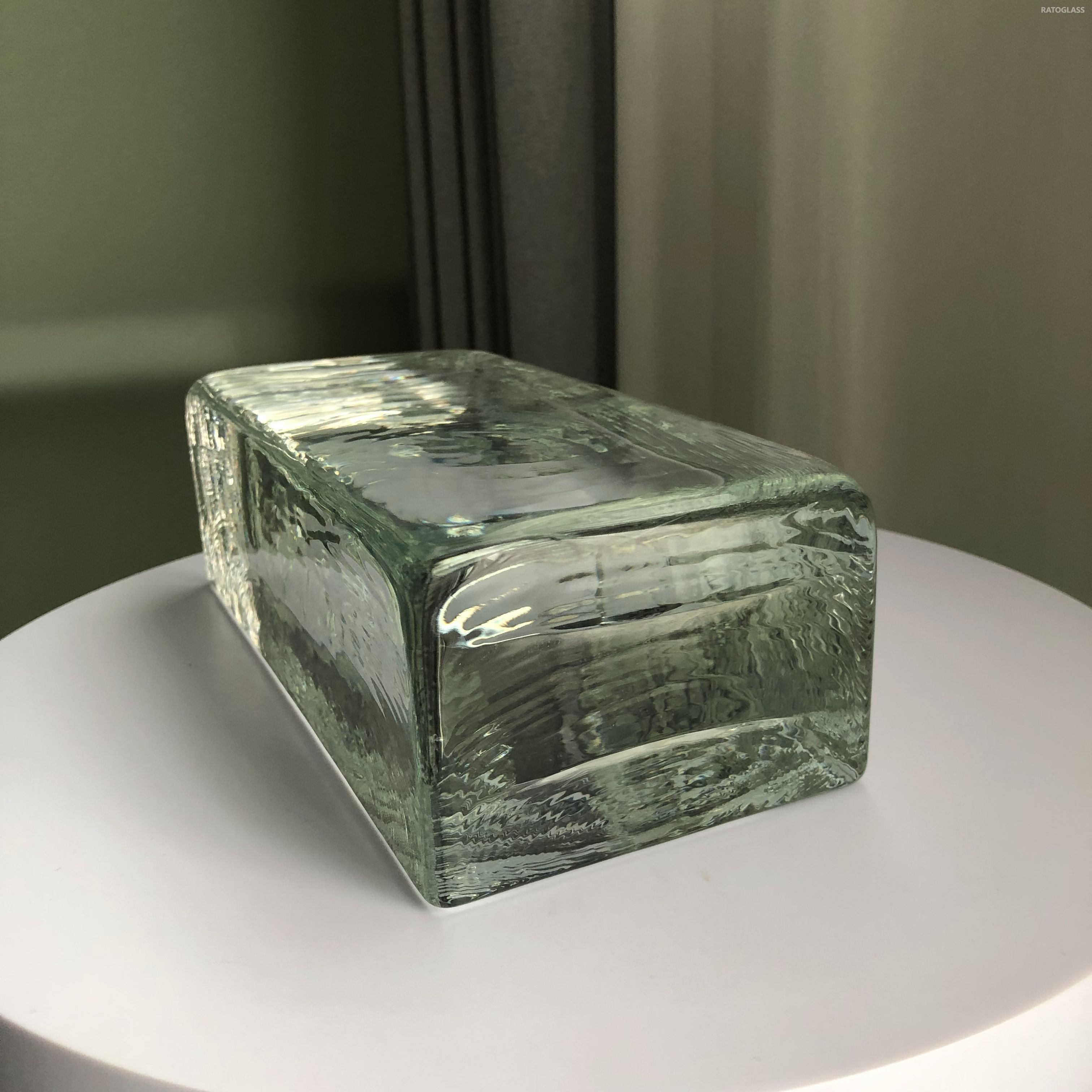 New Size 230*110*76mm,240 X 117x 55 mm Hot Melt Clear Glass Brick