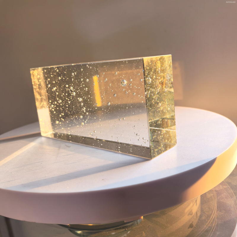 High Quality Hot Sale Crystal Glass Brick Bubble Glass Block Brick Glass