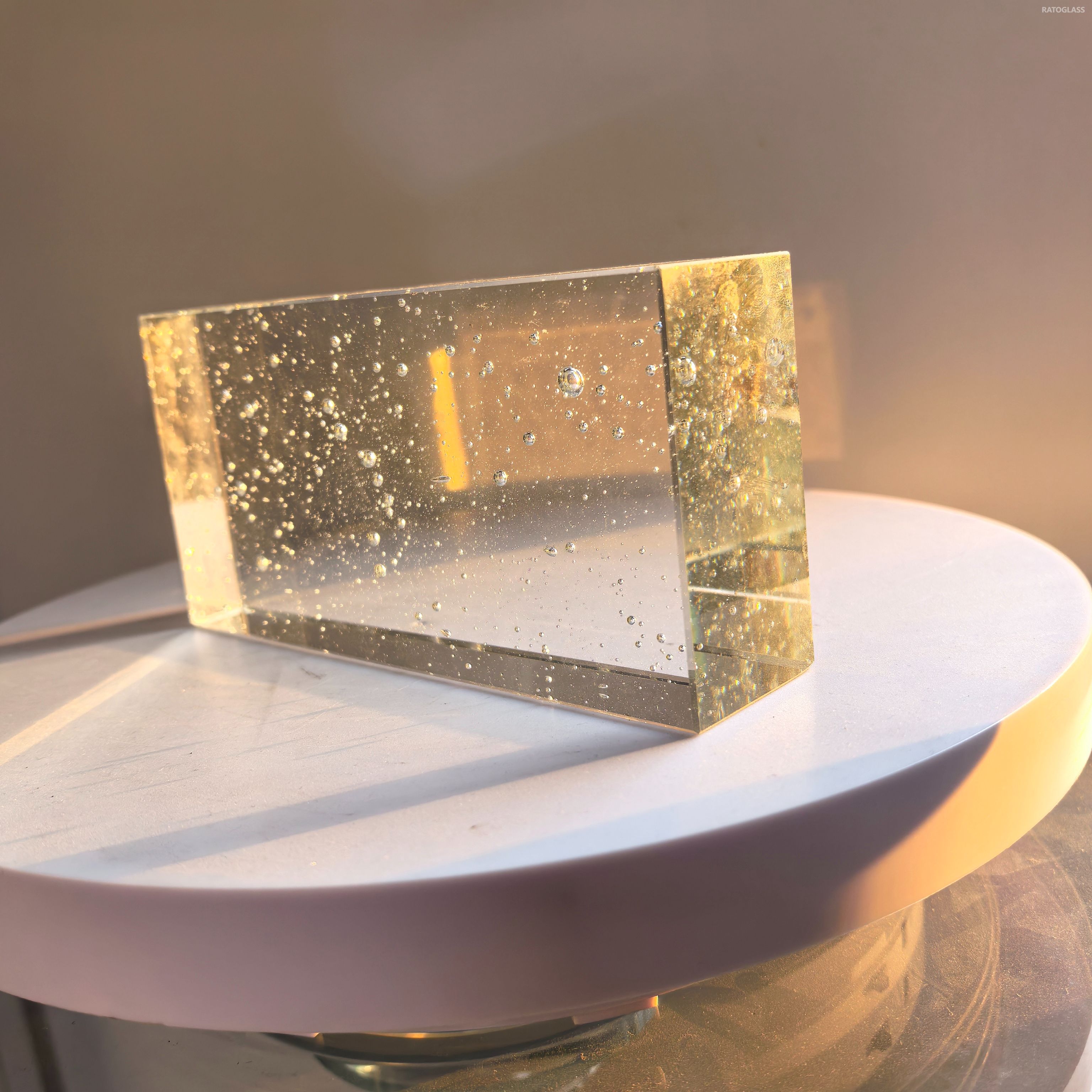 High Quality Hot Sale Crystal Glass Brick Bubble Glass Block Brick Glass