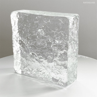 150*150*50mm Square Glass Brick Cloudy Glass Bricks Home Decoration Hot Melt Clear Glass Blocks Crystal Bricks for Wall Partition