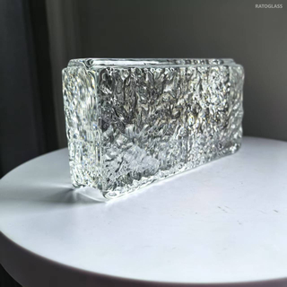 Hot Sales Ice Crystal Glass Bricks Indoor Outdoor Decorative Glass Brick Hot Melt Glass Blocks for Wall Partition Home Building