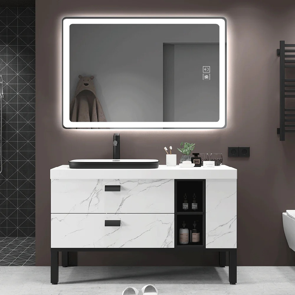 custom LED bathroom mirror for hotel bathroom projects