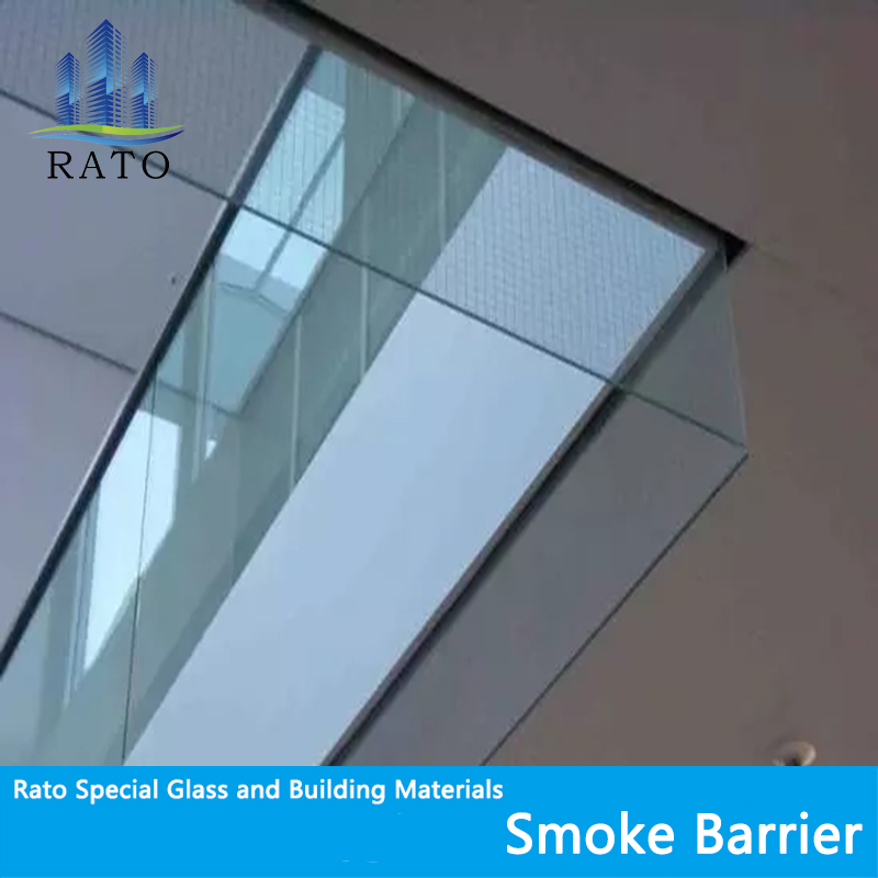 Tempered Laminated Fire Rated Fixed Glass Smoke Blocking Hanging Wall