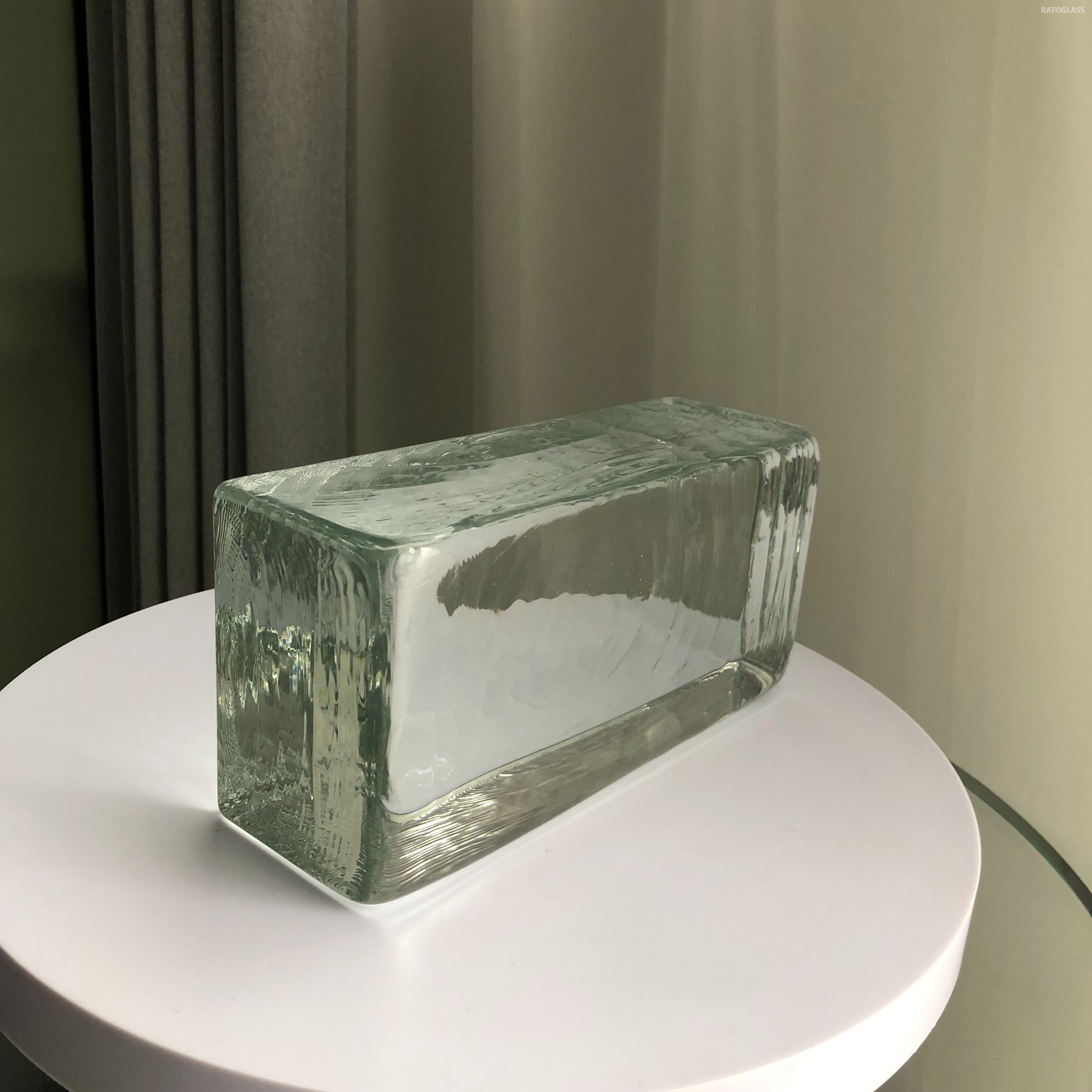 New Size 230*110*76mm,240 X 117x 55 mm Hot Melt Clear Glass Brick