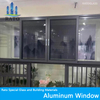 Simple Design Anti-mosquito Screens Double Glass Lamination Wind Proof Aluminum Casement Swing Window 