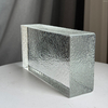 New 200*100*50 MM Crystal Glass Brick with Orange Peel Pattern Clear Brick Building Wall Partition Solid Glass Block for Home Decoration