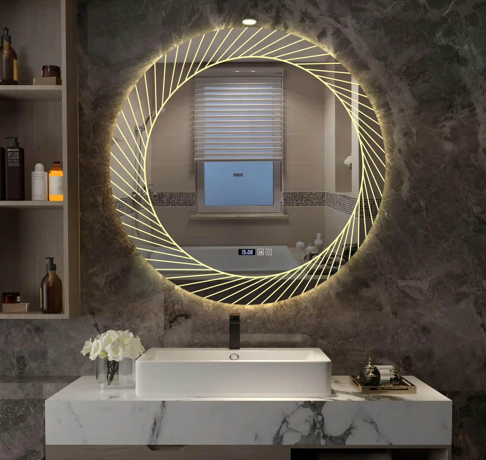 anti fog LED bathroom mirror