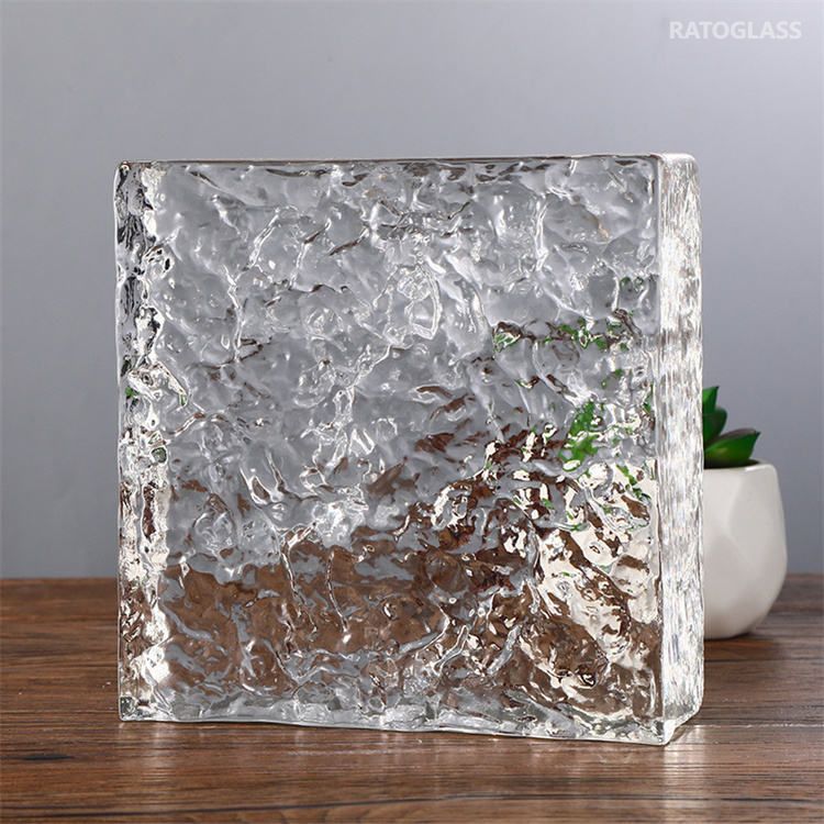Hot Sale Transparent 150x50x50mm Crystal Solid Glass Bricks for Partition and Curtain Wall Square Glass Block for Home Hotel Decoration