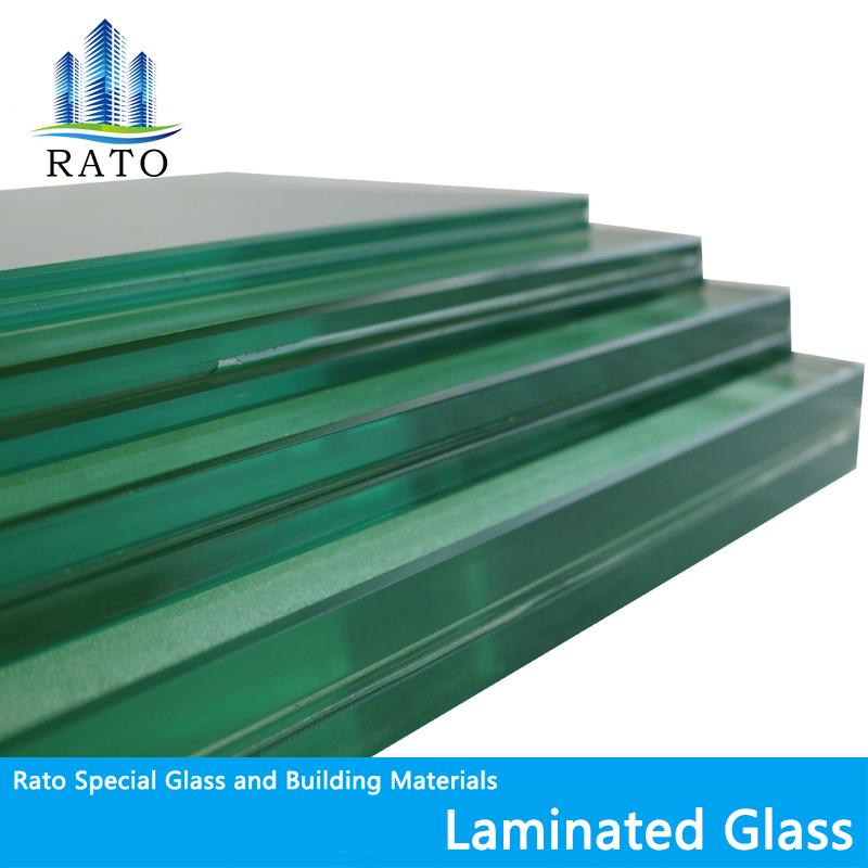 6.38mm PVB Clear Flat or Curved Toughened Laminated Glass
