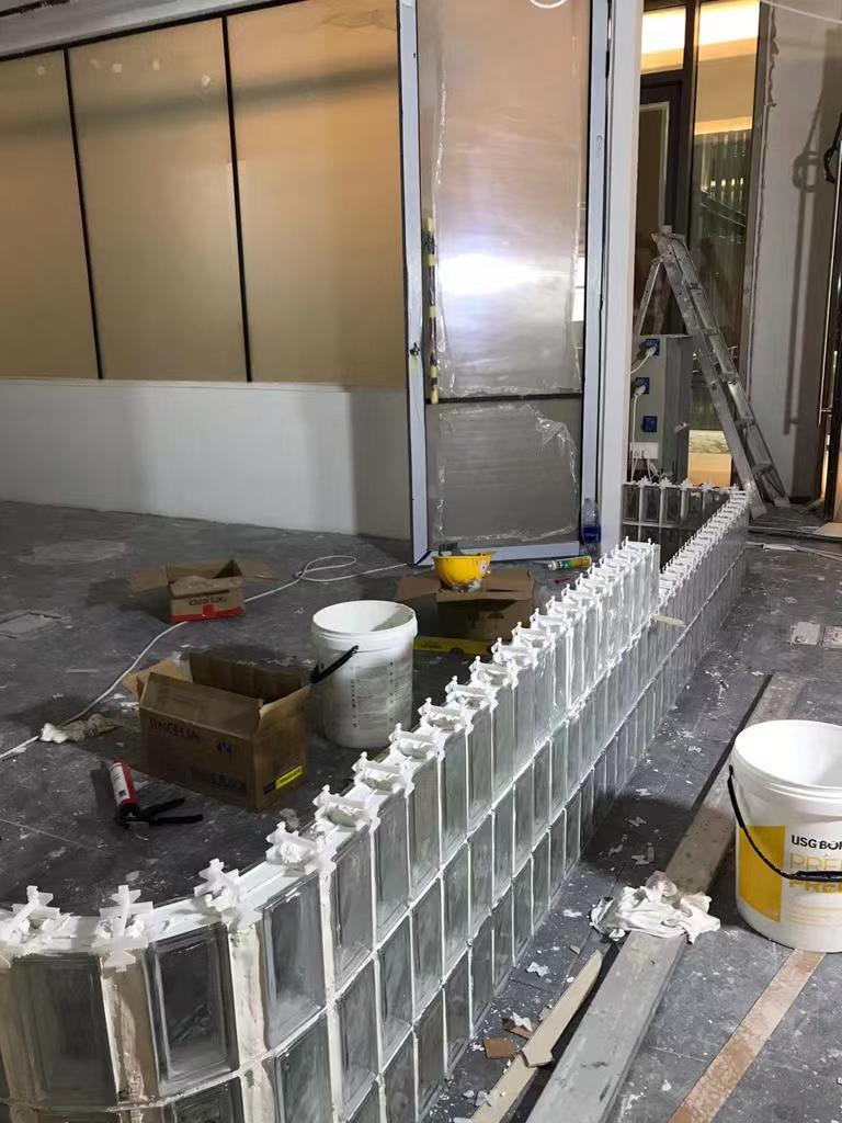 Hollow glass block project in UAE completed! Great job! HESHAN RATO