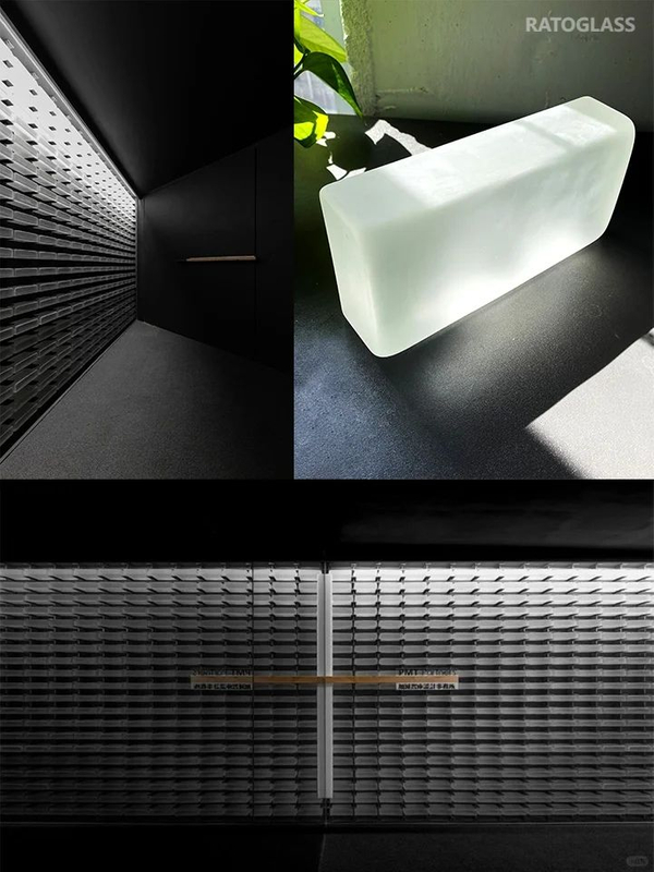 Polished Frosted Solid Glass Bricks Curtain Wall Decoration Hot-Melt Frosted Glass Blocks for Interior/Exterior Glass Partiton Wall 