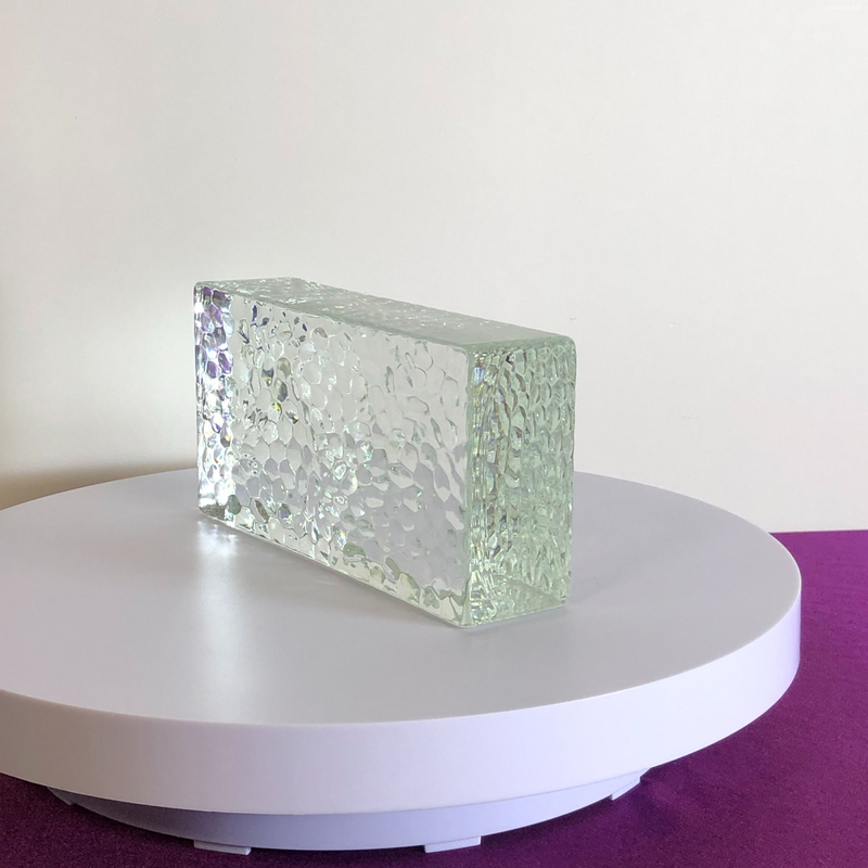 Textured Decorative Clear Glass Brick 200*100*50mm Crystal Glass Bricks Partition Wall Glass Blocks Custom Patterned Crystal Glass Block for Sale