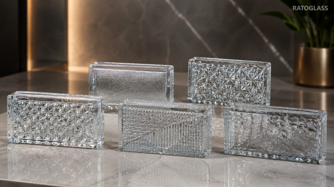 Hollow Glass Brick 200×100×50mm with Hidden LED Groove | Lightweight Glass Block for Illuminated Walls