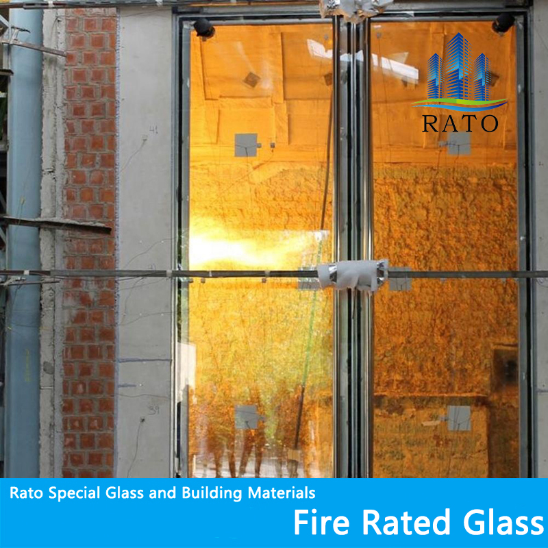E30-120 8mm High Borosilicate 4.0 Fire Protection Single Layer Glass Oven Glass for Construction Building Saftey Fire Rated