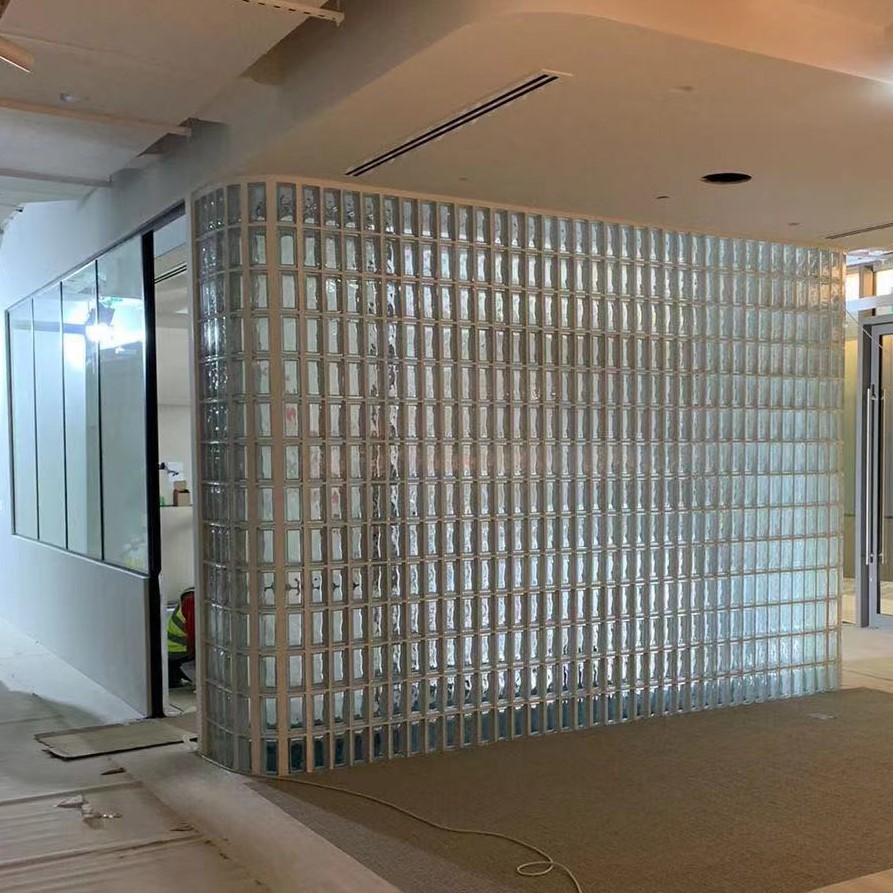 Hollow glass best sale block partition wall