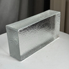 New 200*100*50 MM Crystal Glass Brick with Orange Peel Pattern Clear Brick Building Wall Partition Solid Glass Block for Home Decoration