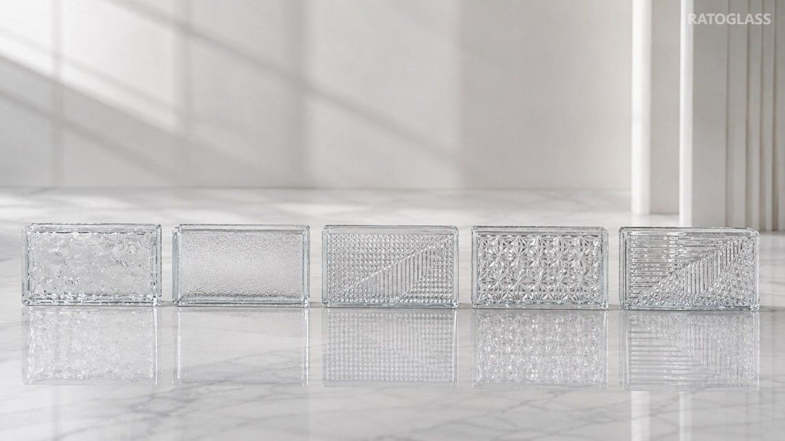 Transparent glass brick for partion wall