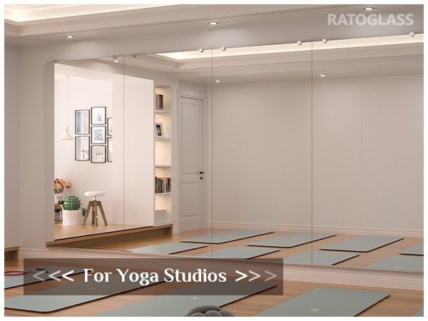 Yoga studio wall mirror