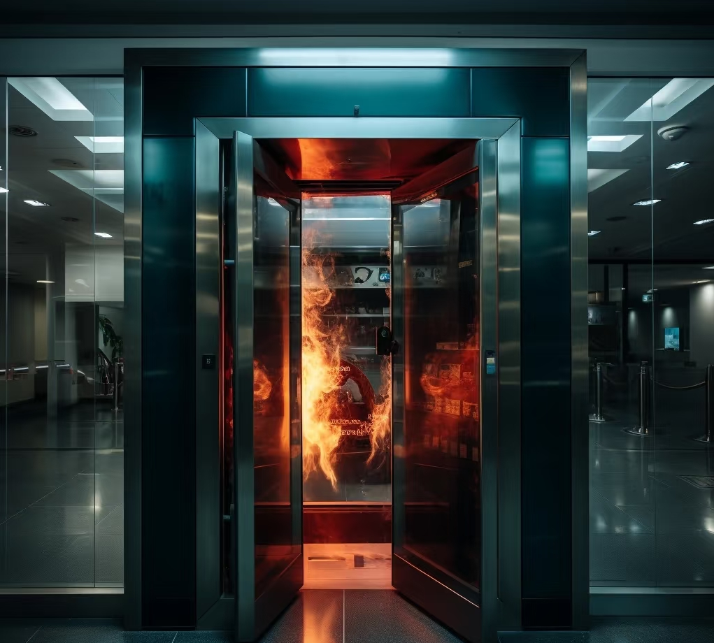 Stainless Steel Fireproof Glass Door, Safe And Warm