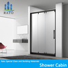Square Tray Tempered Glass Aluminium Frame Fixed Sliding Door Entry Shower Enclosure Cabin