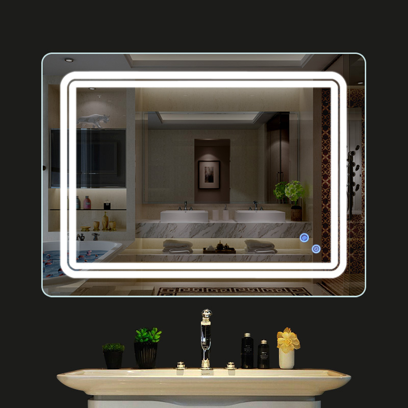 smart LED bathroom mirror with touch control and Bluetooth