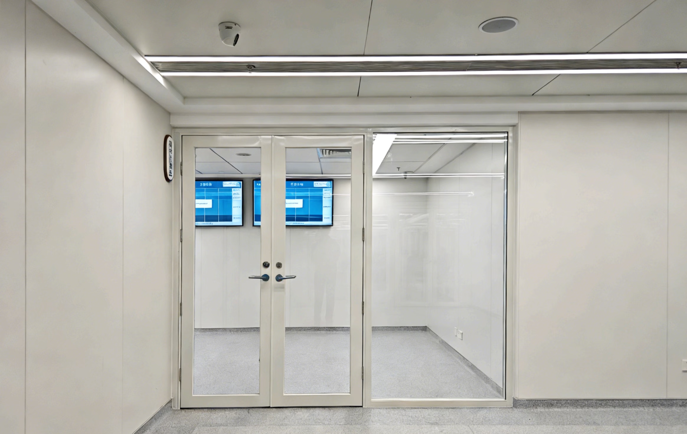 Fire rated glass door