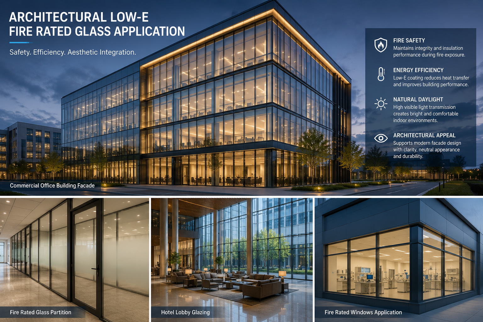 Custom Low-E fire rated glass for commercial building facade.jpg