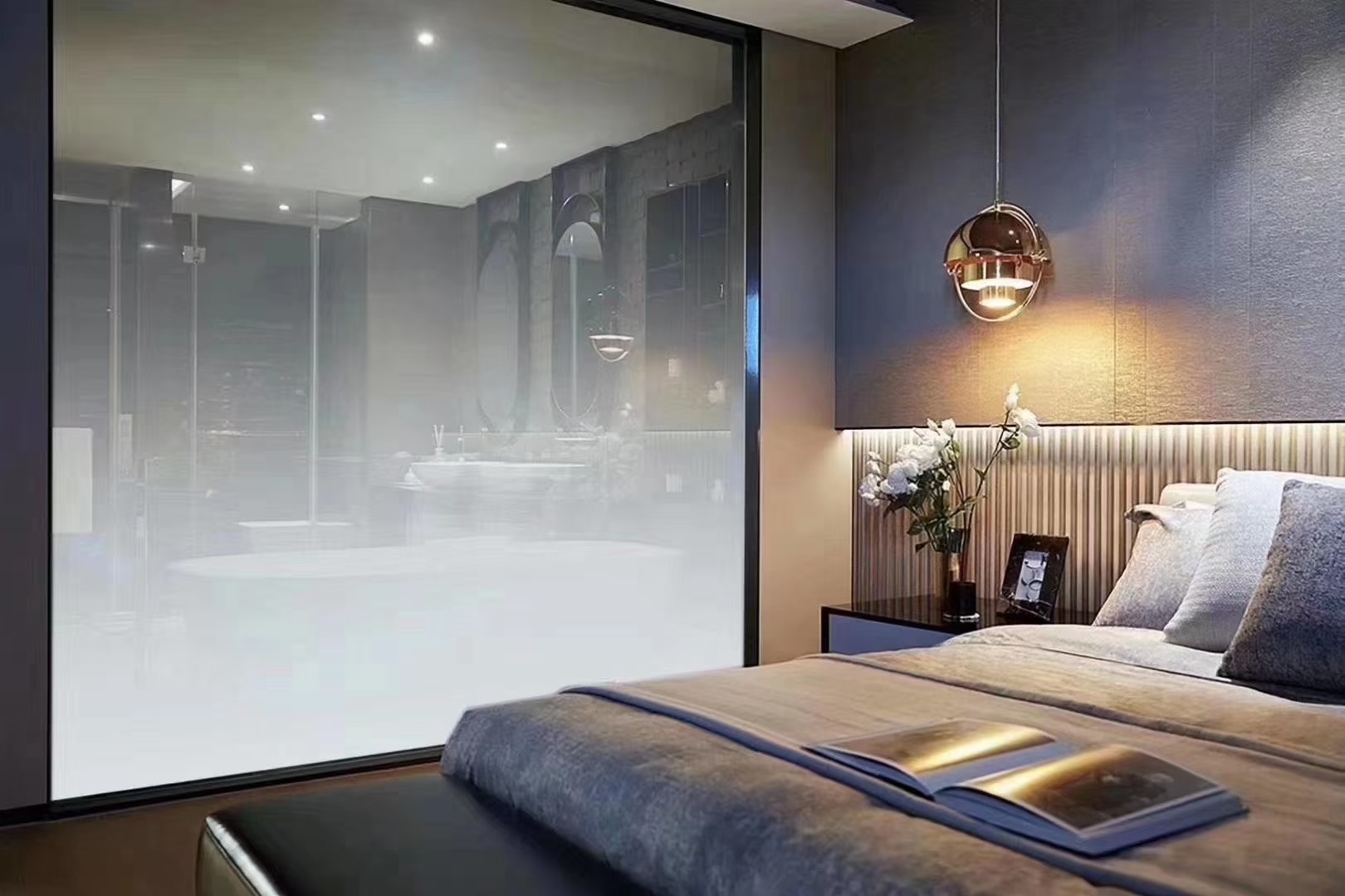 Frosted gradient glass