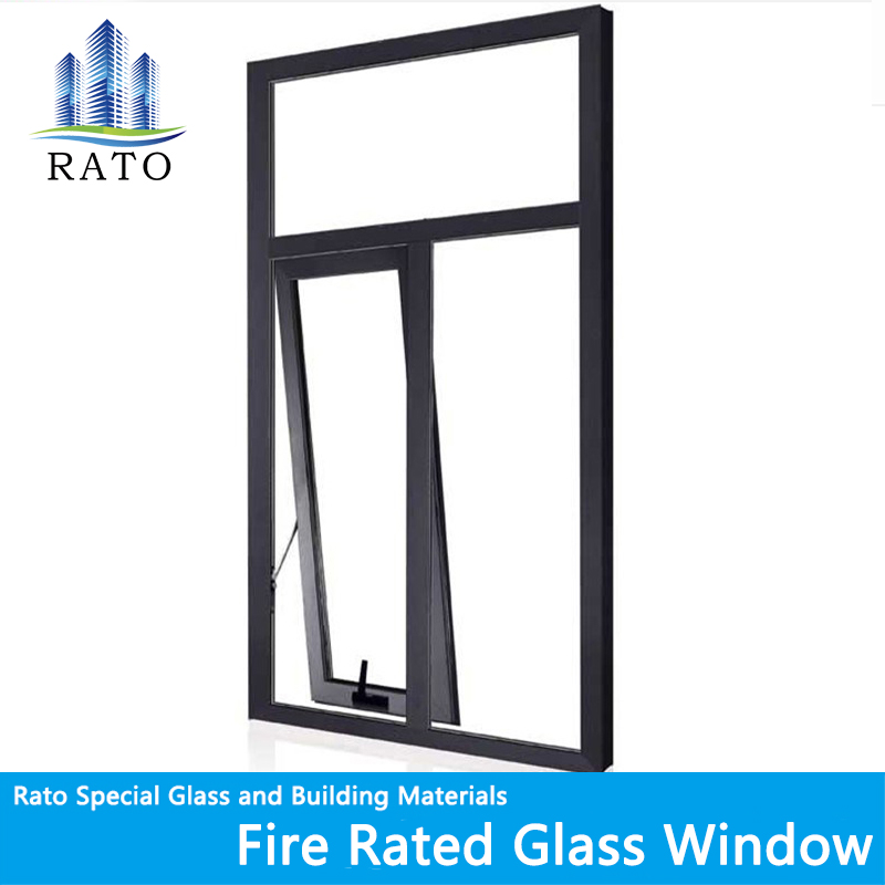Galvanized Steel Fire Rated Glass Windows with BS Certificates