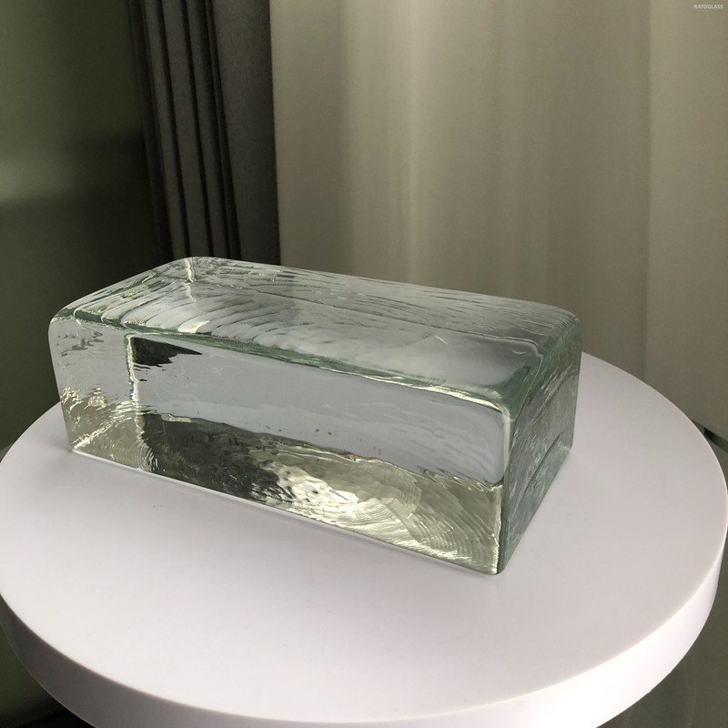 New Size 230*110*76mm,240 X 117x 55 mm Hot Melt Clear Glass Brick