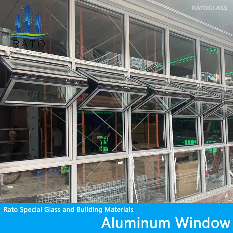 Simple Design Anti-mosquito Screens Double Glass Lamination Wind Proof Aluminum Casement Swing Window 