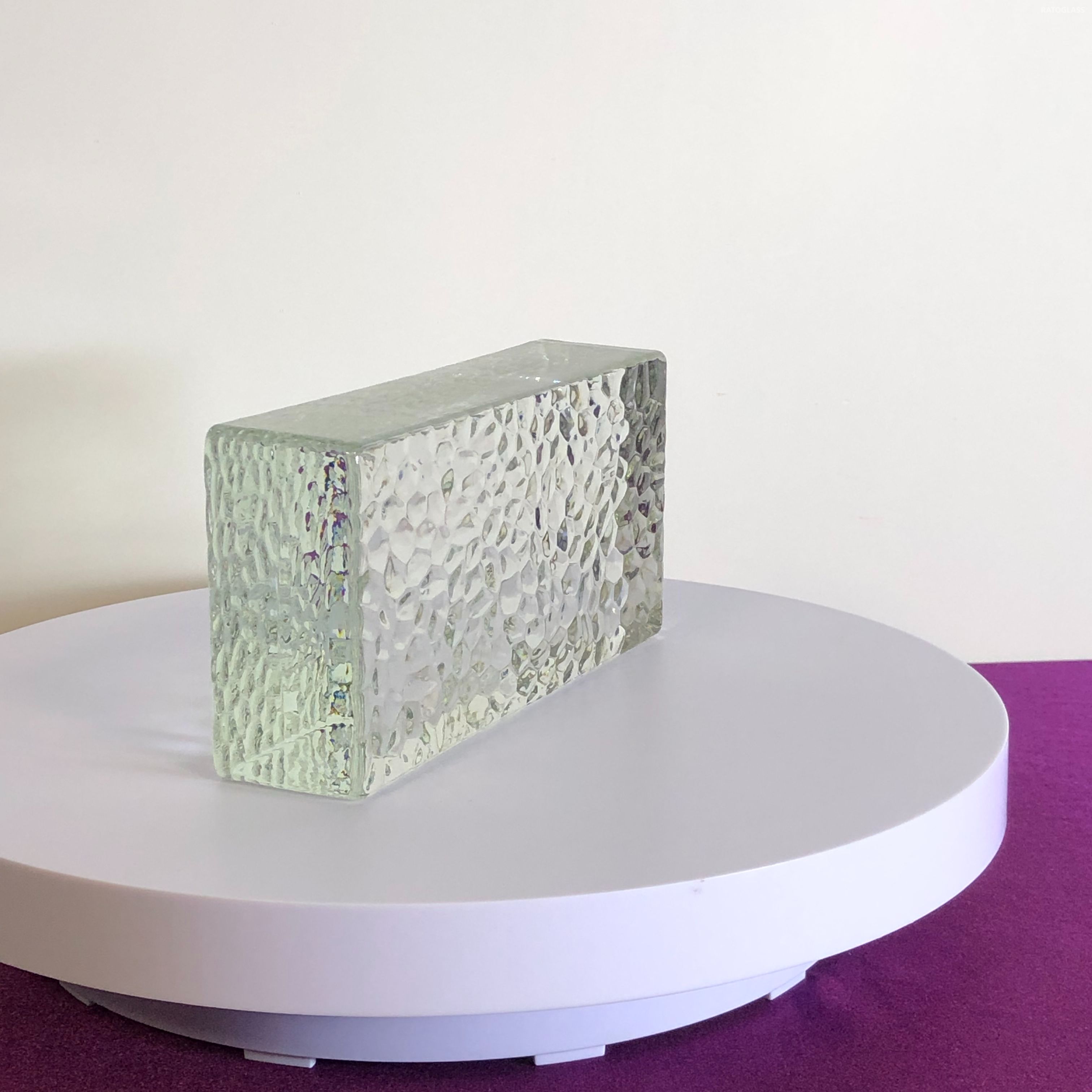 Textured Decorative Clear Glass Brick 200*100*50mm Crystal Glass Bricks Partition Wall Glass Blocks Custom Patterned Crystal Glass Block for Sale