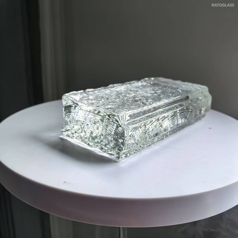 Hot Sales Ice Crystal Glass Bricks Indoor Outdoor Decorative Glass Brick Hot Melt Glass Blocks for Wall Partition Home Building