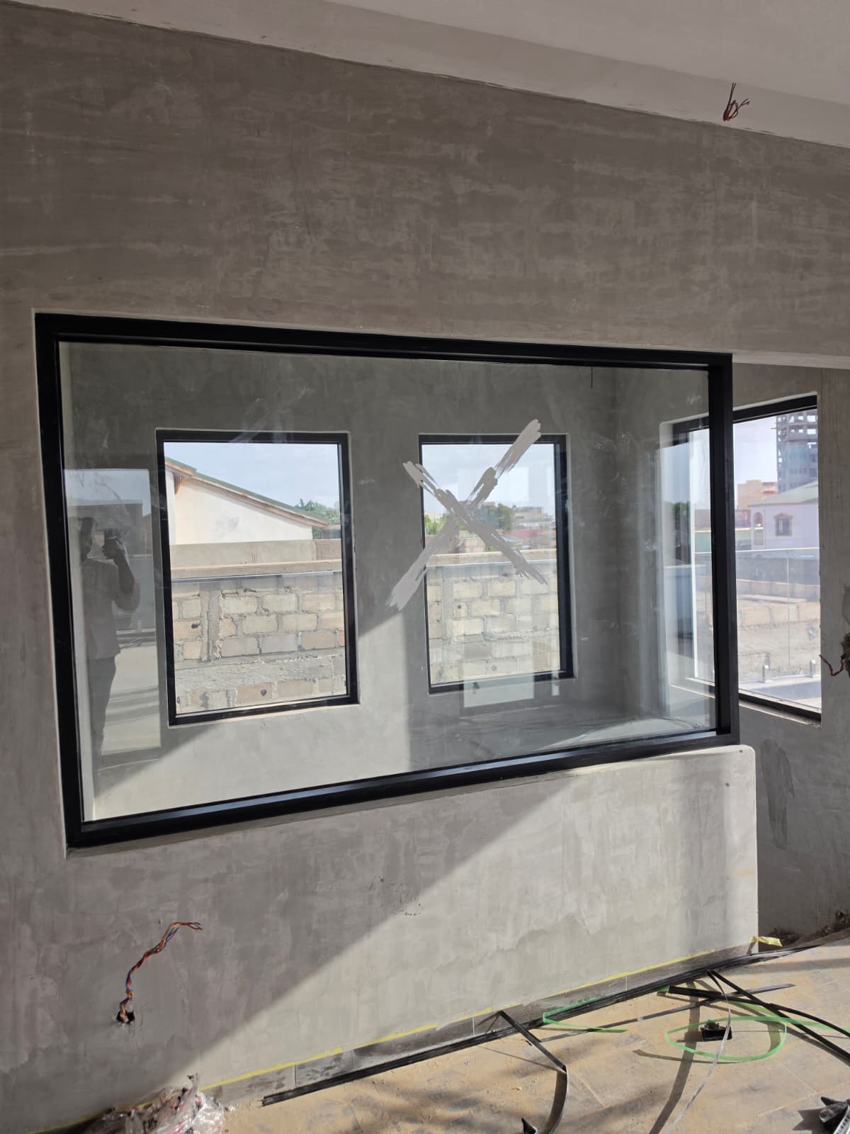 Black aluminum windows with Low-E insulated glass for Burkina Faso villa project.jpg