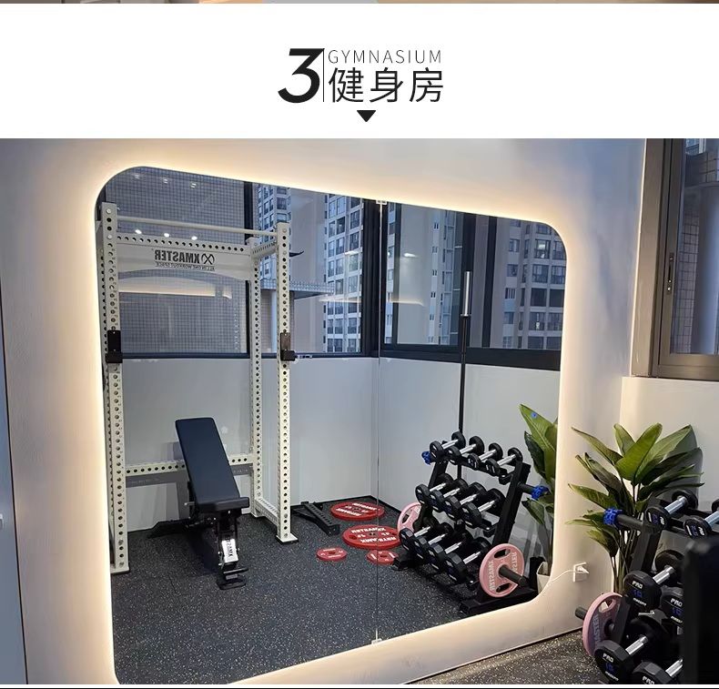 Commercial gym wall mirrors for fitness studios