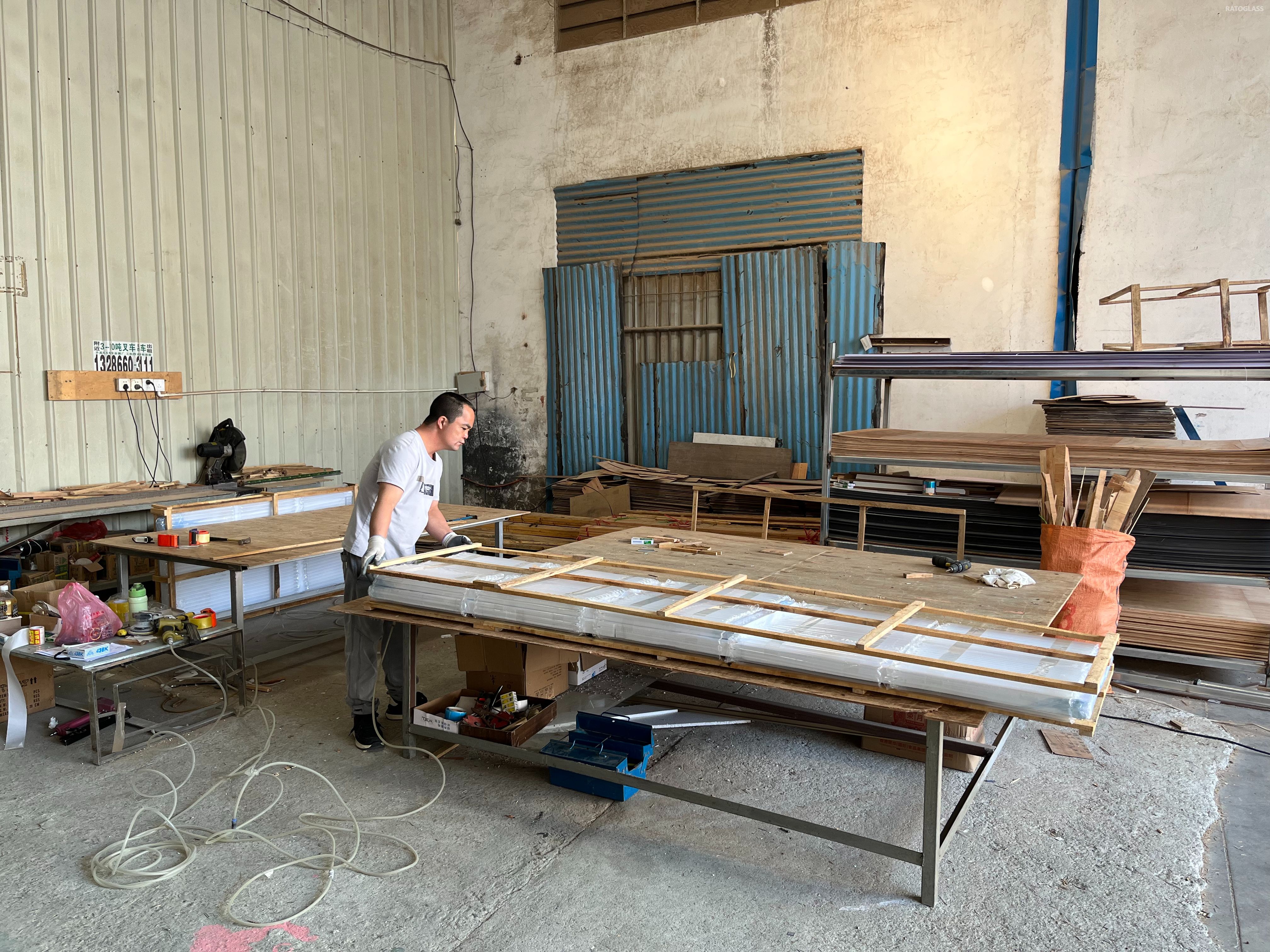 Custom mirror installation for studio projects