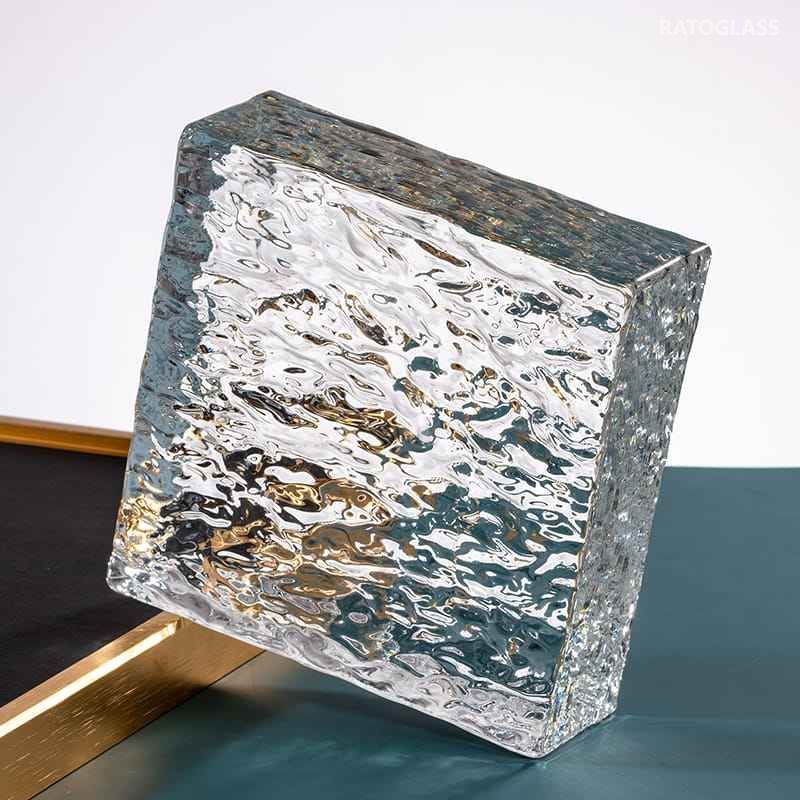 Hot Sale Transparent 150x50x50mm Crystal Solid Glass Bricks for Partition and Curtain Wall Square Glass Block for Home Hotel Decoration