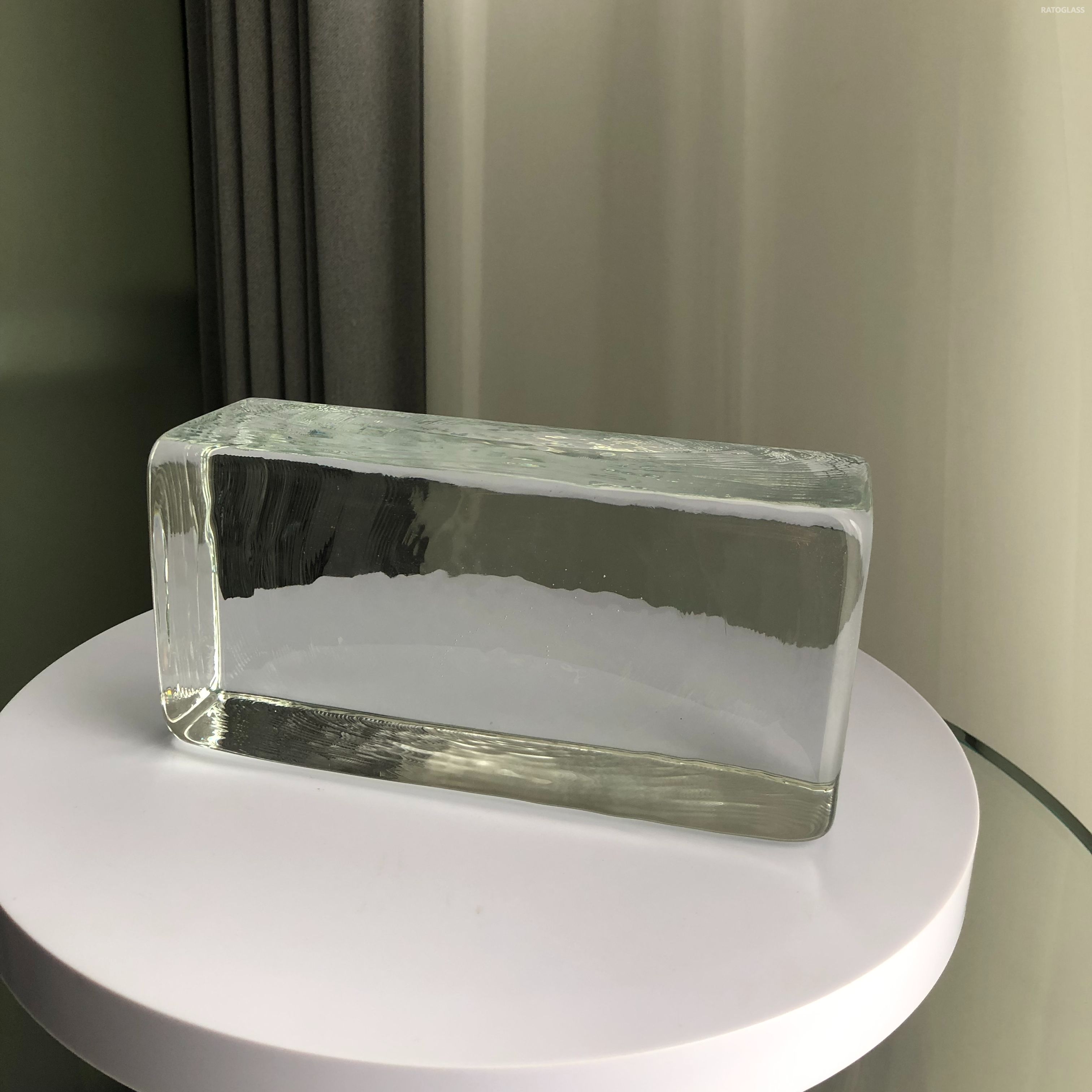 New Size 230*110*76mm,240 X 117x 55 mm Hot Melt Clear Glass Brick