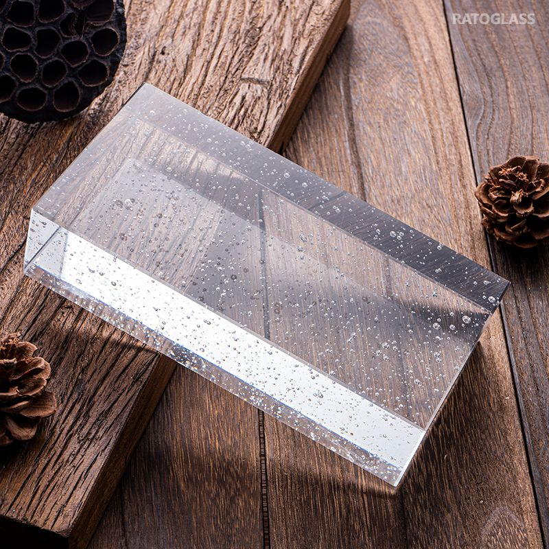 High Quality Hot Sale Crystal Glass Brick Bubble Glass Block Brick Glass