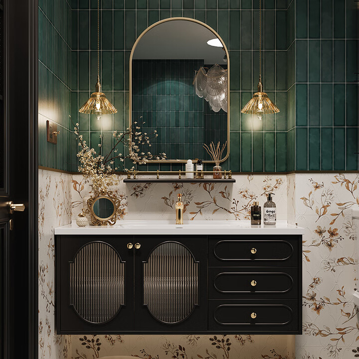 LED bathroom mirror in hotel