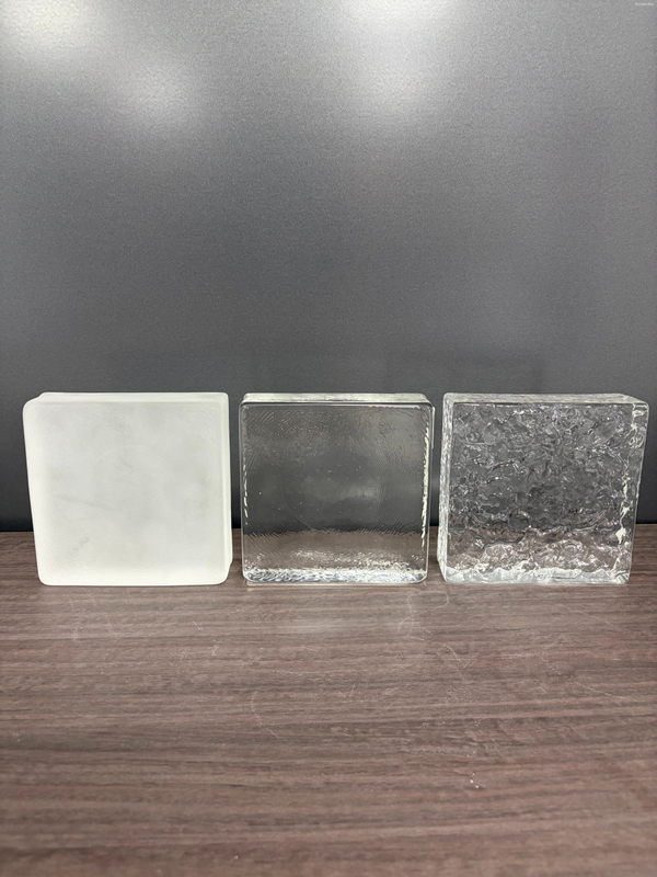 Frosted Glass Brick Home Interior Decorative Colored Solid Glass Brick 150x150x50mm Hot-melt Glass Wall Bricks for Building 